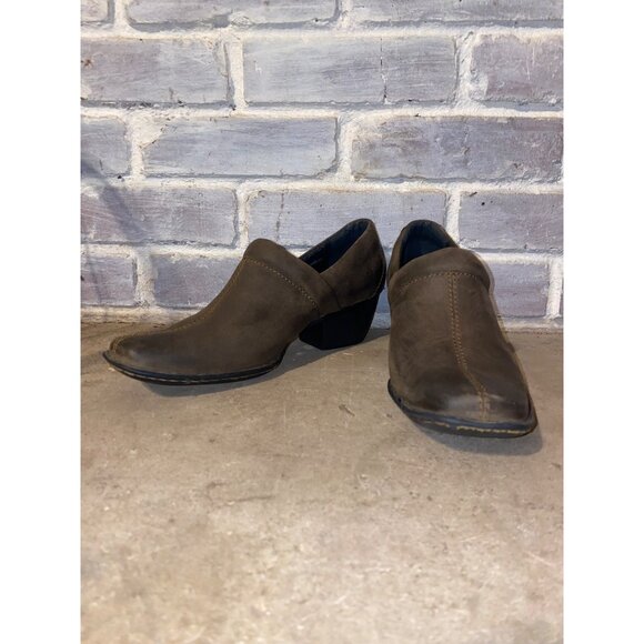 Ankle Boots Size 9 Womens Leather Western Clogs Heels Slip On Loafers Cowboy - Picture 9 of 16